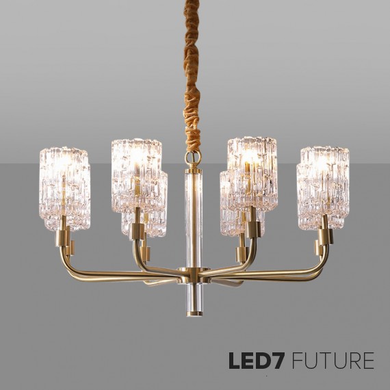 Loft Industry Modern - Glass Deco Chandelier